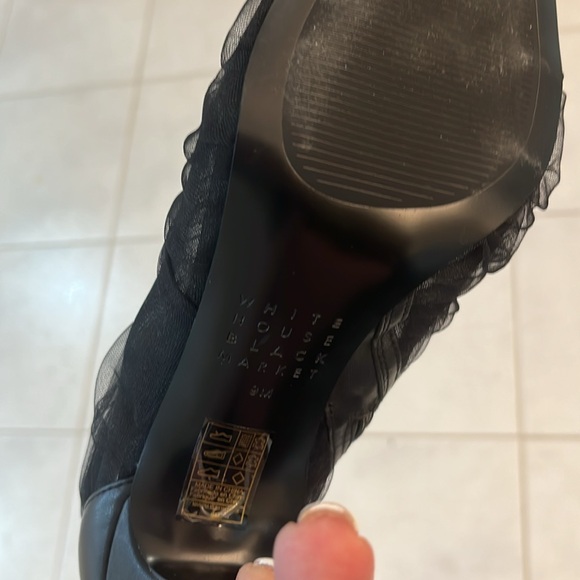 White House black market sheer, black booties size 9.5 - Picture 4 of 4